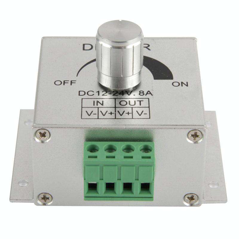 Aluminum Single Color Dimmer Switch LED Dimmer Controller for Strip Light DC12-24V, Output Curren...