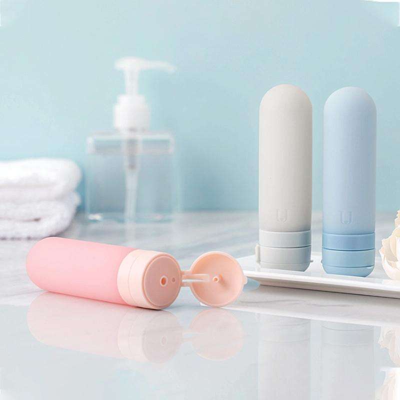 Travel Silicone Dispensing Bottle Travel Cosmetic Lotion Shampoo Bath Dew Cream Skin Care Product...