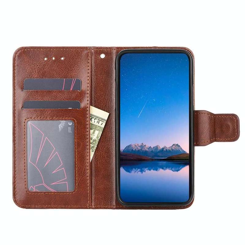 For Xiaomi Redmi K50 Gaming Crystal Texture Leather Phone Case(Brown)