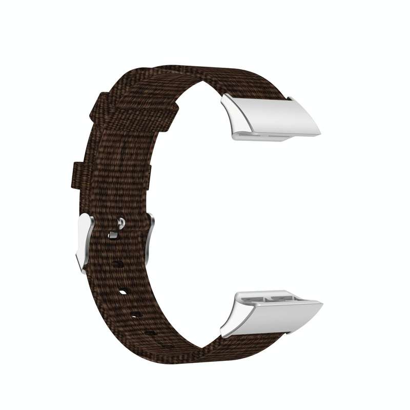 For Garmin Forerunner 35 / 30 Universal Nylon Canvas Watch Band(Coffee)