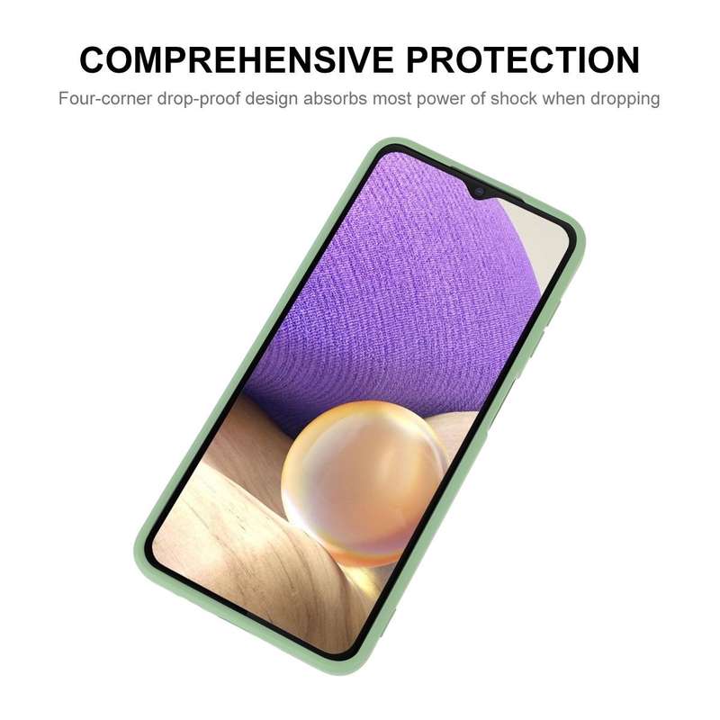 For Samsung Galaxy A32 5G ENKAY Liquid Silicone Soft Shockproof Phone Case(Dark Green)