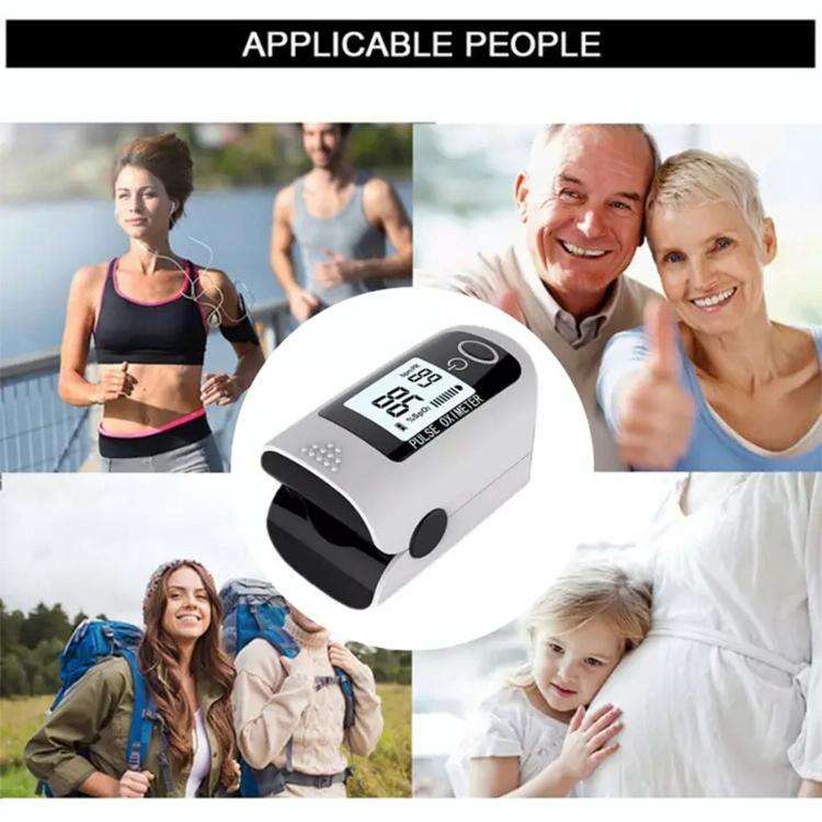 X1805 Oxygen Saturation Detector Medical Monitoring Heart Rate Finger Clip Oximeter (Black)