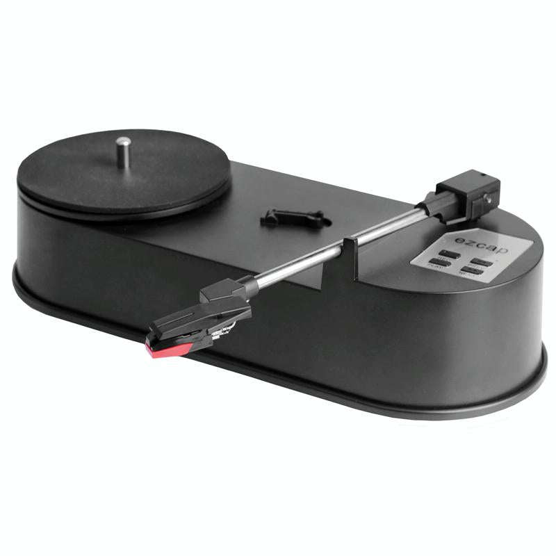 Ezcap613 Mini USB Turntable Turn Plate Vinyl LP to MP3 USB Flash-drive Hot Swapping Converter(Black)
