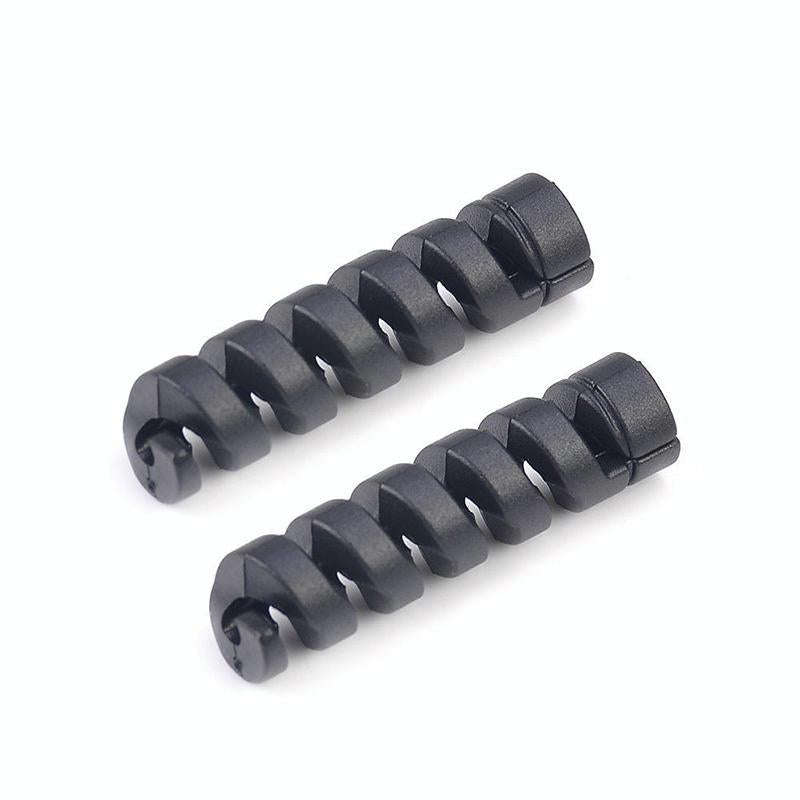Spiral Style Silicone Data Cable Protective Cover Anti-wire Break Winder(Black)