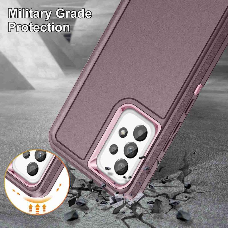 For Samsung Galaxy A13 Life Waterproof Rugged Phone Case(Purple + Pink)