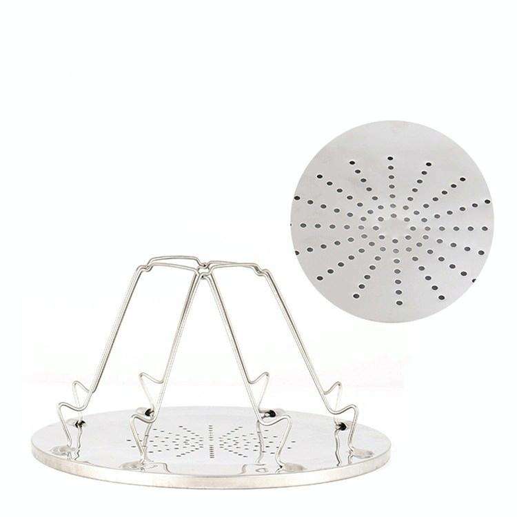 Outdoor Stainless Steel Toast Rack 4 Slice Toast Bread Pan Camping Barbecue Rack Foldable Bakeware
