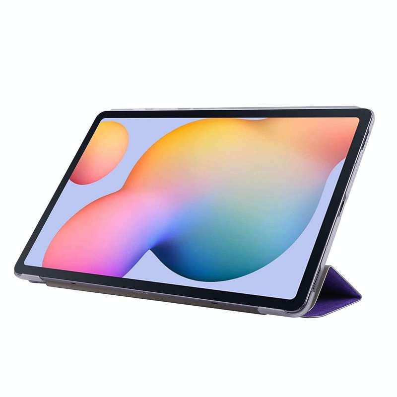 For Samsung Galaxy Tab S8 / Galaxy Tab S7 / T870 Silk Texture Three-fold Horizontal Flip Leather ...