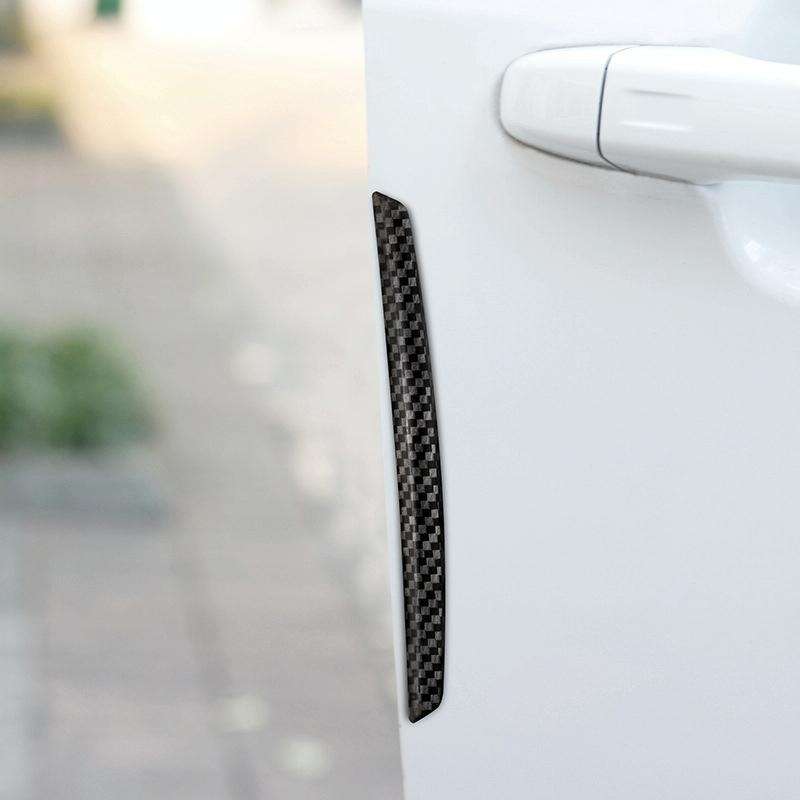 3 Sets DM-047 Rearview Mirror Carbon Fiber Anti-Scratch Door Anti-Collision Strip