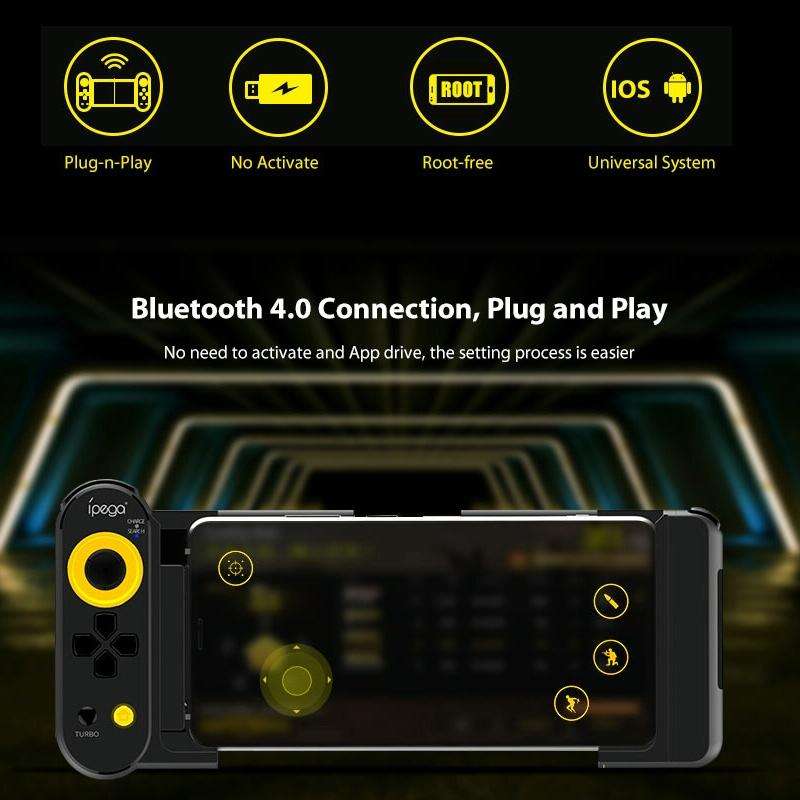 ipega PG-9167 Wireless Bluetooth Telescopic Controller Gamepad, Support Android / iOS Devices, St...