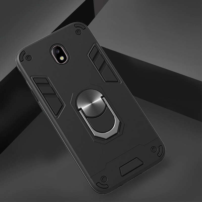 For Samsung Galaxy J7 Pro / J730 2 in 1 Armour Series PC + TPU Protective Case with Ring Holder(B...