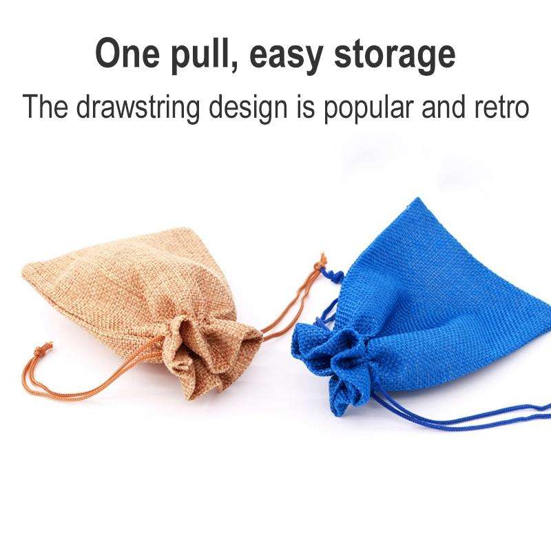 50 PCS Multi size Linen Jute Drawstring Gift Bags Sacks Wedding Birthday Party Favors Drawstring ...