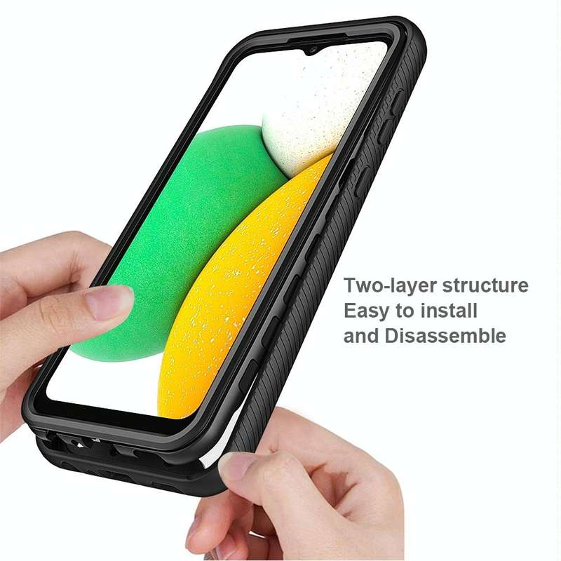 For Samsung Galaxy A03 Core Starry Sky Solid Color Series Shockproof PC + TPU Phone Case(Black)