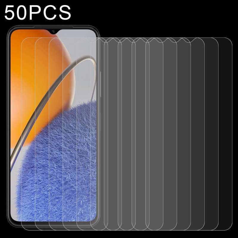 For Huawei nova Y61 / Enjoy 50z 50pcs 0.26mm 9H 2.5D Tempered Glass Film