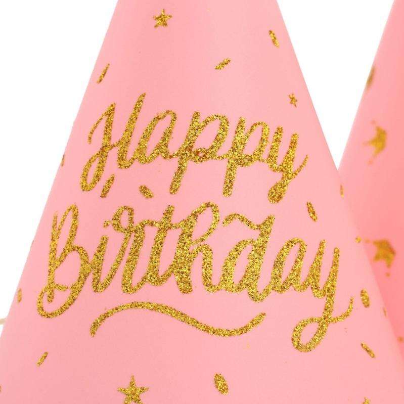 20 PCS Sequined Fur Ball Birthday Hat Birthday Party Supplies Dress Up Paper Hat, Colour: No. 2 G...