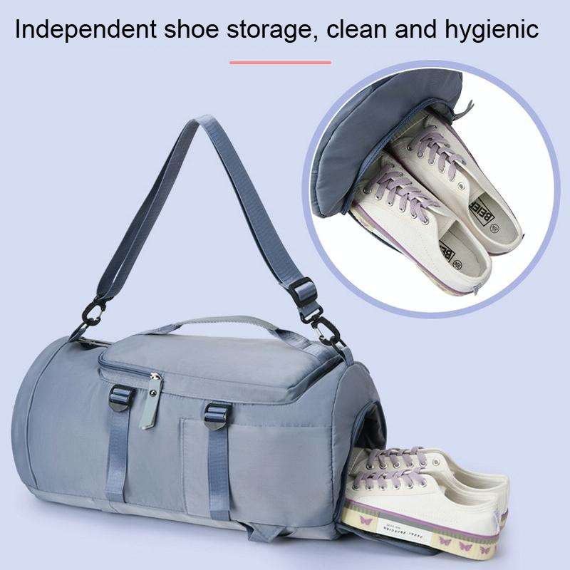Multifunctional Travel Backpack Large Capacity Portable Drum Bag Sports Bag(Grey)