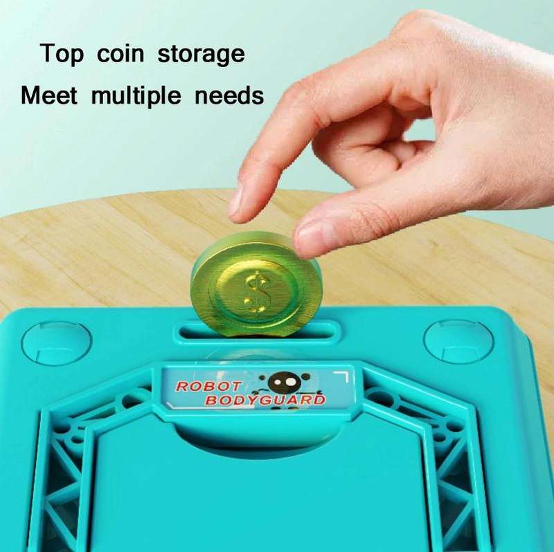 Children Cartoon Simulation Human Face Fingerprint Music Chinese British Switch Piggy Bank, Speci...