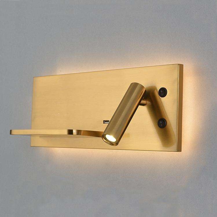 Left Wireless Wall Lamp USB 5V Charger Wall Lights Hotel Headboard Reading Lighting Spot Luminair...