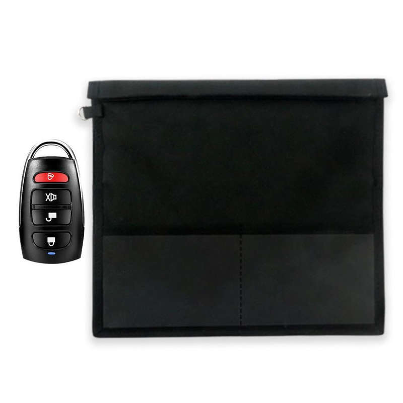 Car Key Signal Shielding Bag Tablet Mobile Phone Privacy Protective Cover Small(Black)