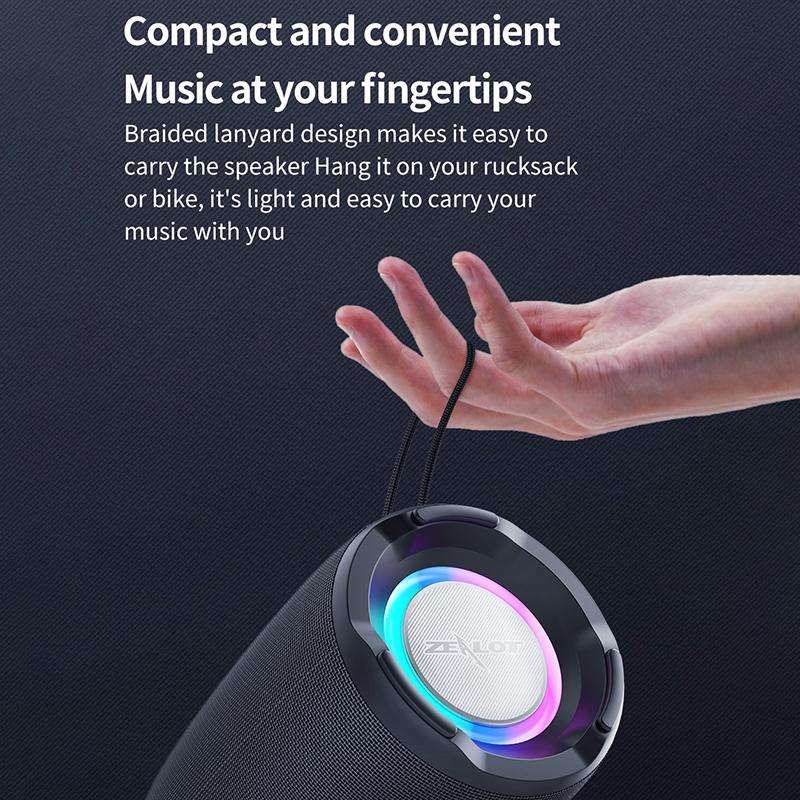 Zealot S61 IPX6 Waterproof Portable Wireless Bluetooth Speaker(Black)