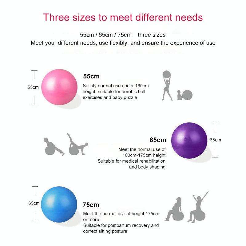 Thickening Explosion-proof Big Yoga Ball Sport Fitness Ball Environmental Pregnant Yoga Ball, Dia...