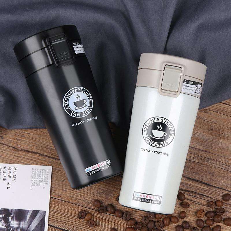 Double Wall Stainless Steel Vacuum Flasks 380ml Car Thermo Cup Coffee Tea Travel Mug Thermol Bott...