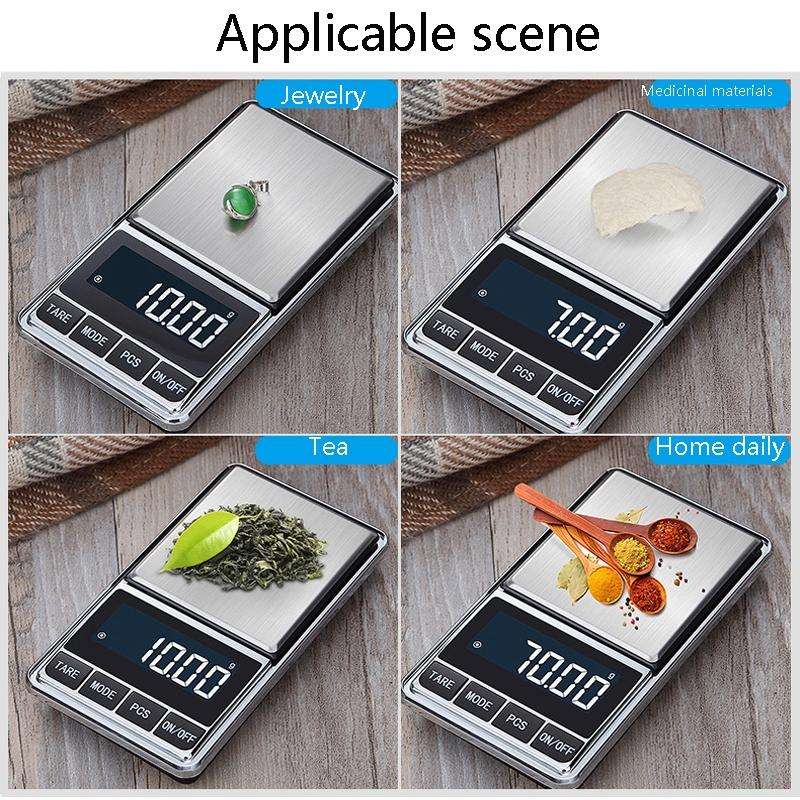 Kitchen Stainless Steel Mini Portable Scale High Precision Jewelry Scale Electronic Scale, Specif...