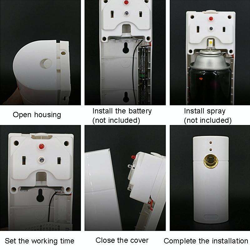 Light Sensitive Automatic Spraying Machine Toilet Fragrance Aromatherapy(White)