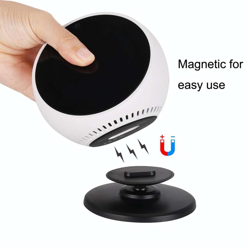 A311 For Amazon Echo Spot Angle Adjustable Bluetooth Speaker Magnets Bracket(Black)