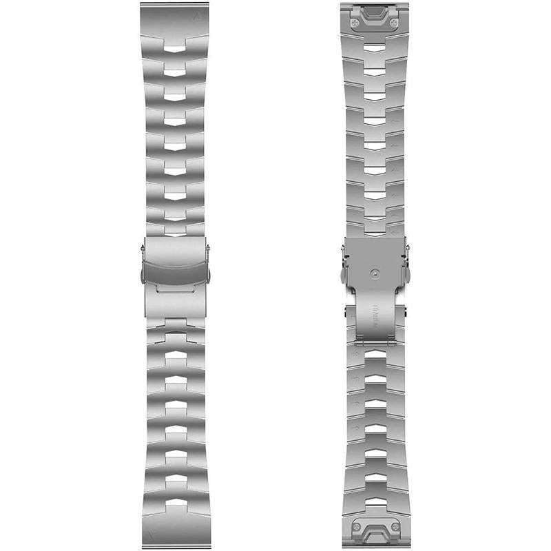 For Garmin Fenix 6X 26mm Titanium Alloy Quick Release Watch Band(Silver)