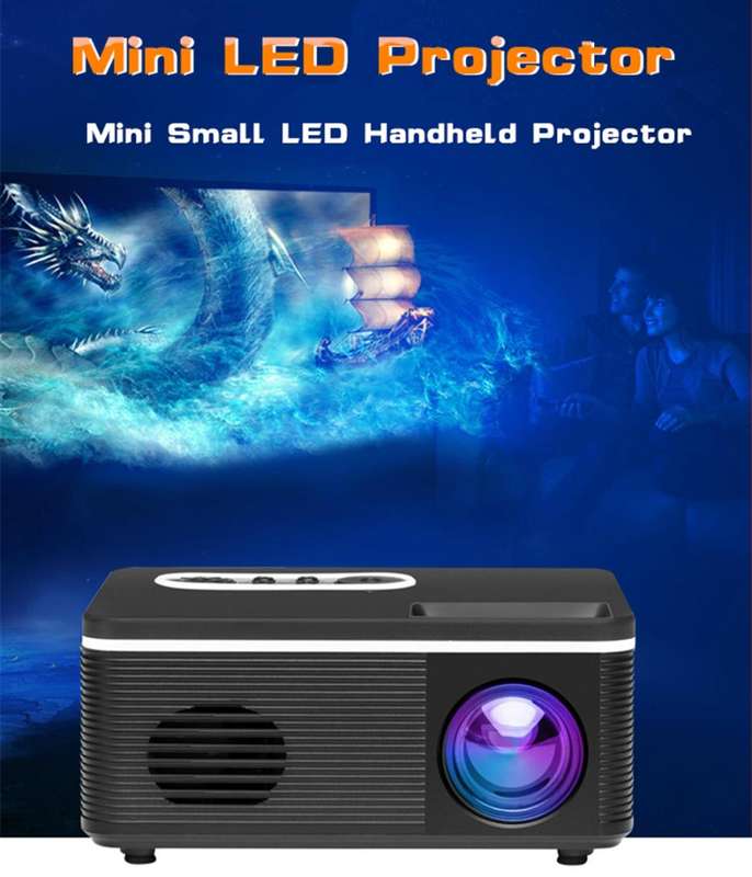 S361 80 lumens 320 x 240 Pixel Portable Mini Projector, Support 1080P, US Plug(Black)