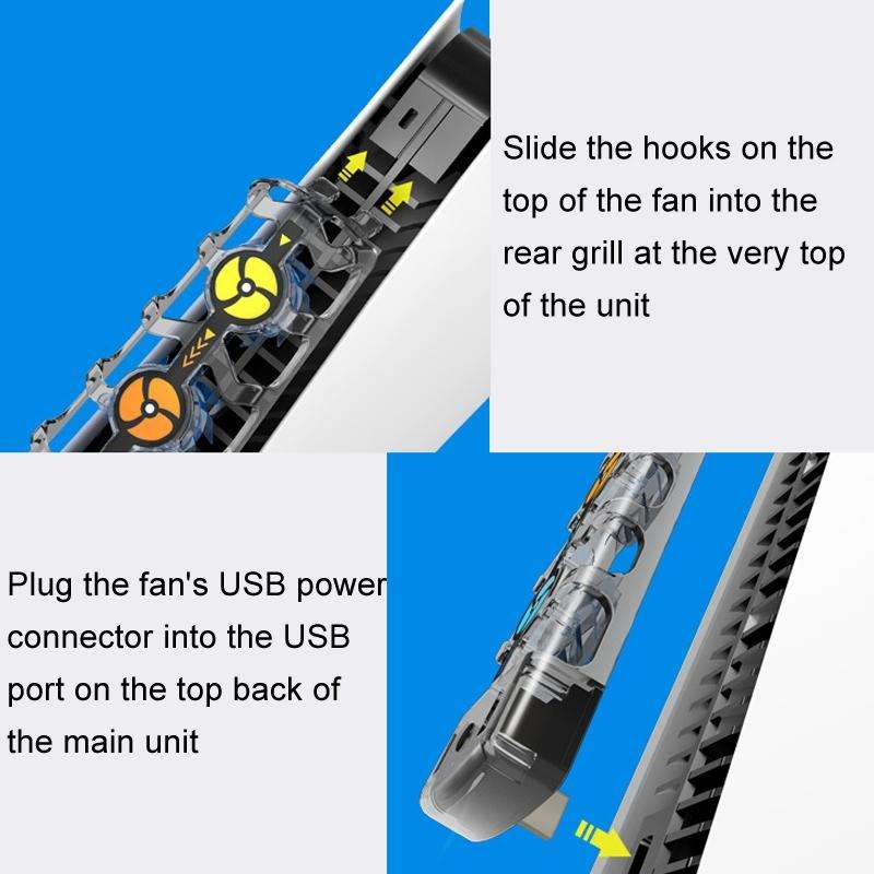 HHC-P5032 For PS5 Host Cooling Fan Hollow Cooling Heat Sink Multi-Color LED Light Three-Speed Coo...
