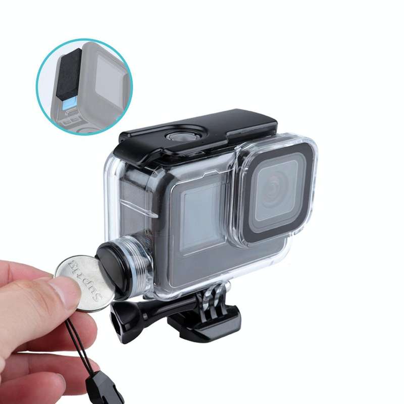 For GoPro HERO10 Black / HERO9 Black 30m Charging Waterproof Housing Case with Buckle Basic Mount...