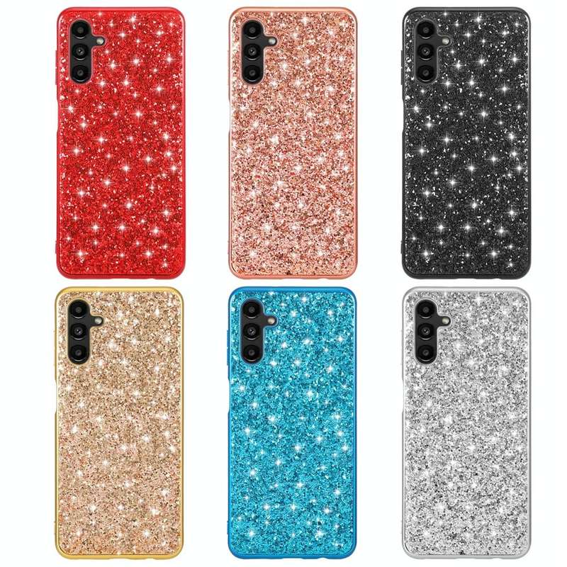 For Samsung Galaxy A54 5G Glitter Powder Shockproof TPU Phone Case(Black)