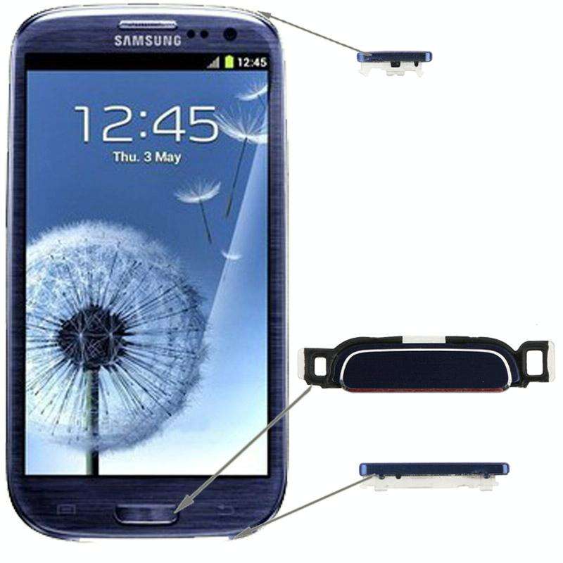 For Galaxy SIII / i9300 High Qualiay Home Key + Power key + Volume key(Dark Blue)