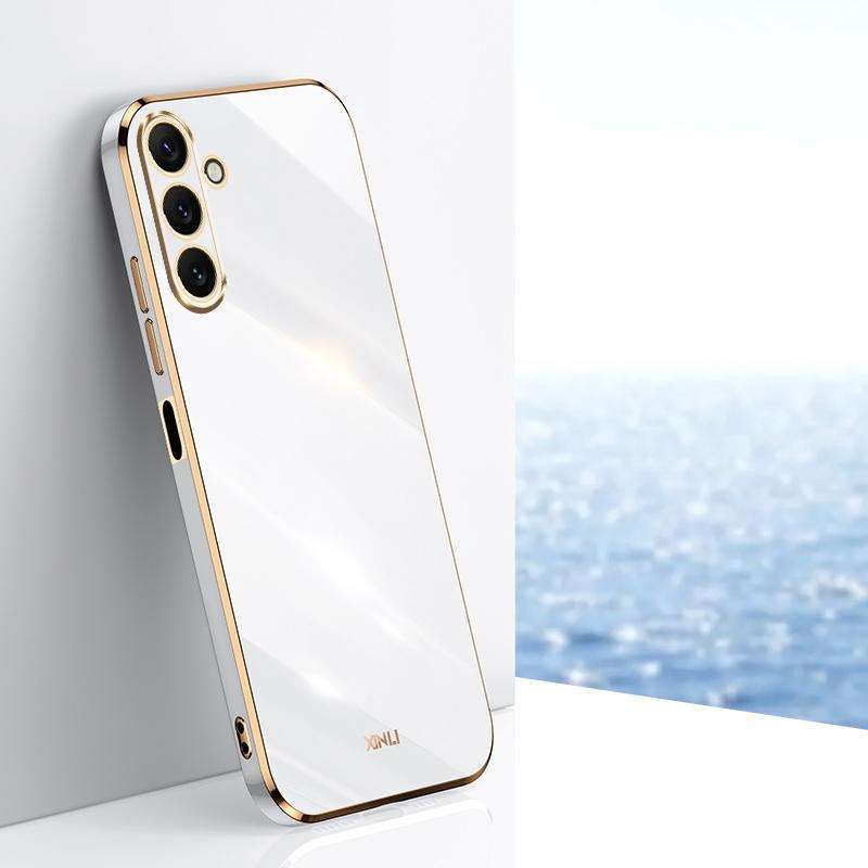 For Samsung Galaxy A24 4G XINLI Straight Edge 6D Electroplate TPU Phone Case(White)