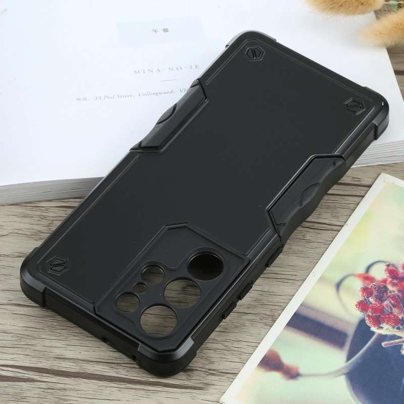For Samsung Galaxy S21 Ultra 5G Non-slip Armor Phone Case(Black)