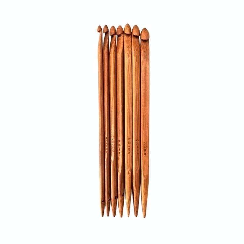 7 PCS Bamboo Handle Sweater Extra Thick Crochet Knitting Material Tools