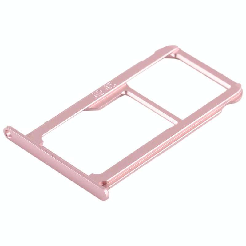 SIM Card Tray + SIM Card Tray / Micro SD Card for Huawei G9 Plus (Pink)