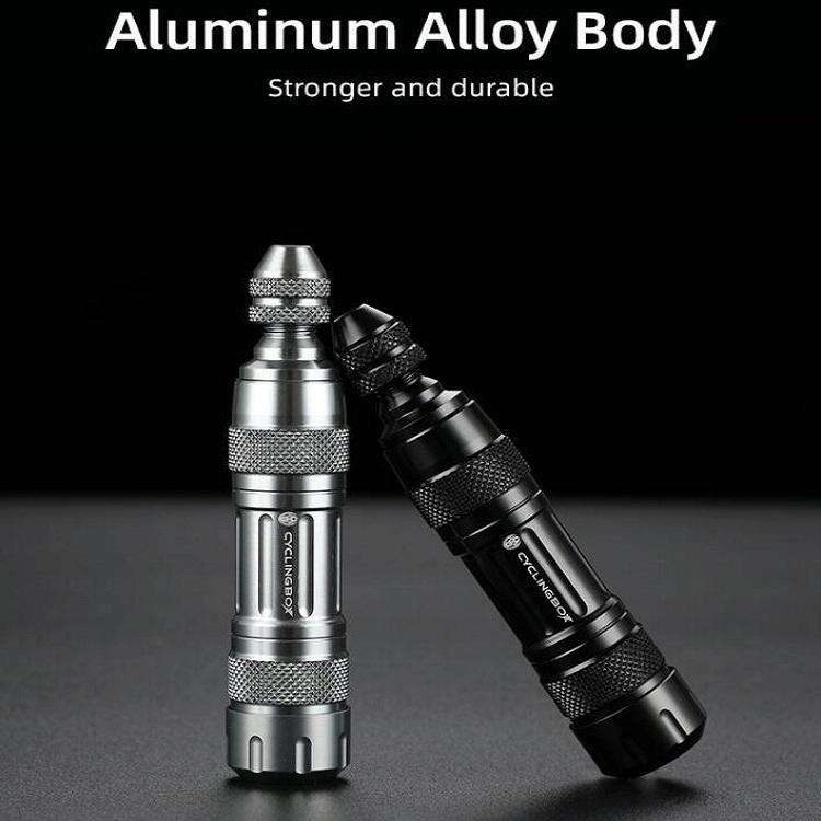 CYCLINGBOX Mountain Bike Vacuum Aluminum Alloy Tire Repair Tool Bicycle Repair Integrated Storage...