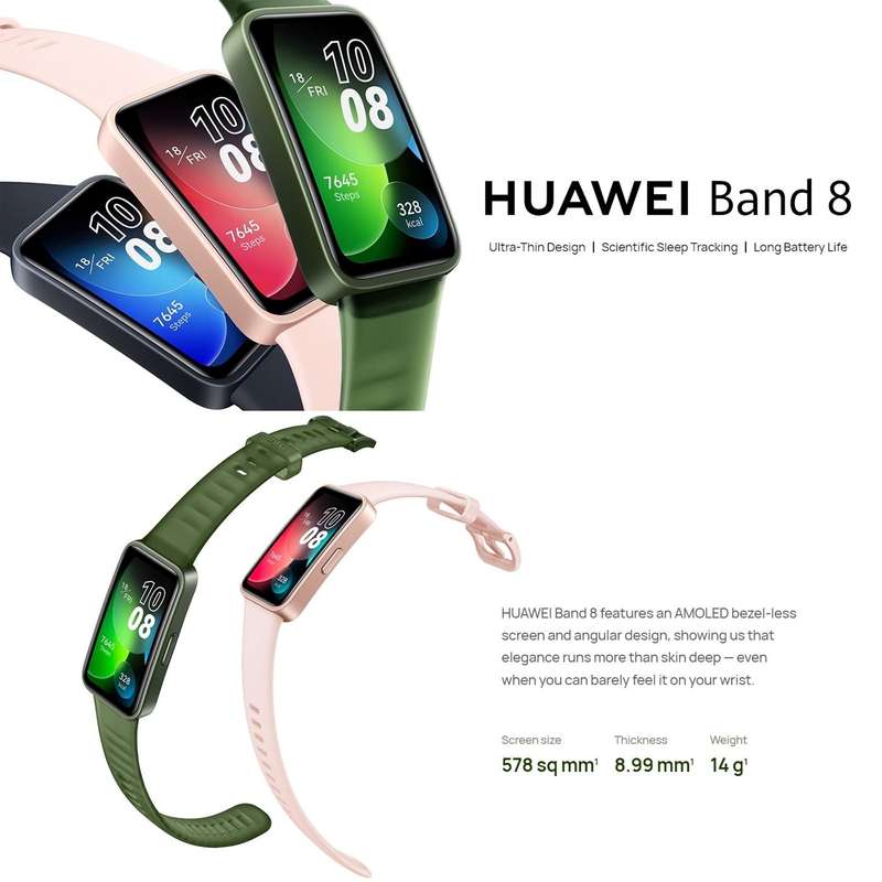 HUAWEI Band 8 NFC 1.47 inch AMOLED Smart Watch, Support Heart Rate / Blood Pressure / Blood Oxyge...