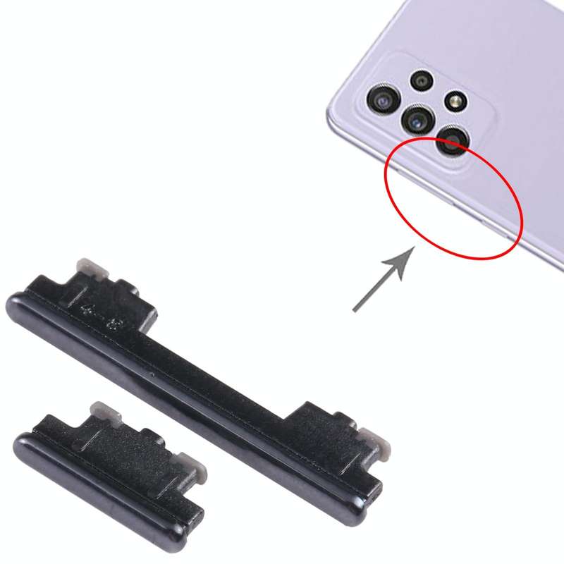 For Samsung Galaxy A52 4G SM-A525 10pcs Power Button + Volume Control Button(Black)