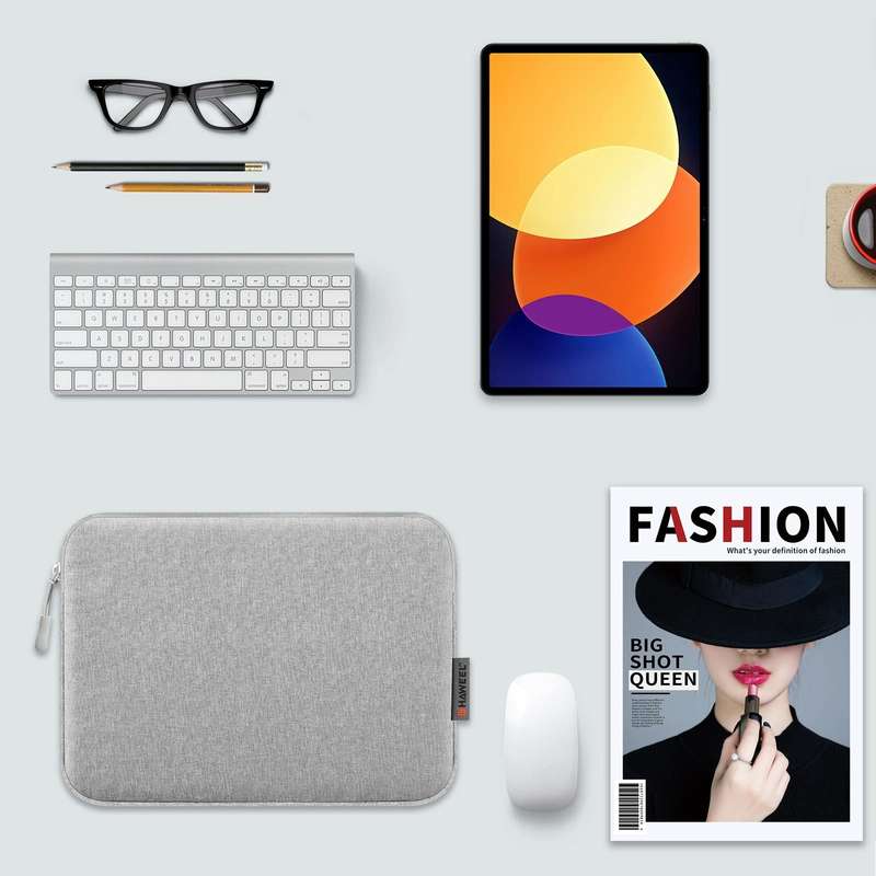 HAWEEL 11 inch Tablet Sleeve Case Zipper Briefcase Bag for 9.7-11.0 inch Tablets(Grey)