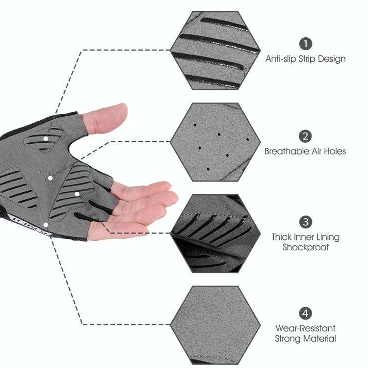 WEST BIKING YP0211210 Mountain Cycling Gloves Half Finger Breathable Anti-Slip Gloves Riding Equi...
