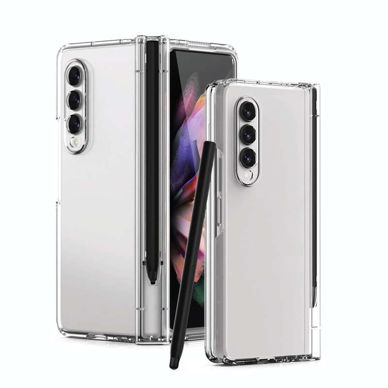 For Samsung Galaxy Z Fold3 5G Macaron Hinge Phone Case with Stylus Pen Fold Edition & Protective ...