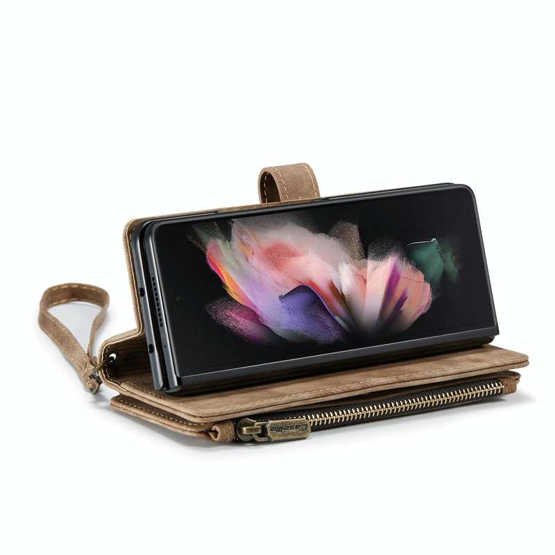 For Samsung Galaxy Z Fold4 5G CaseMe C30 Multifunctional Phone Leather Phone Case(Brown)