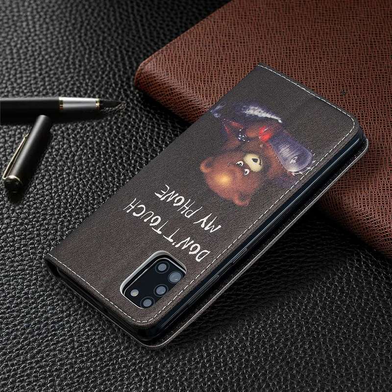 For Samsung Galaxy A31 Colored Drawing Pattern Invisible Magnetic Horizontal Flip PU Leather Case...