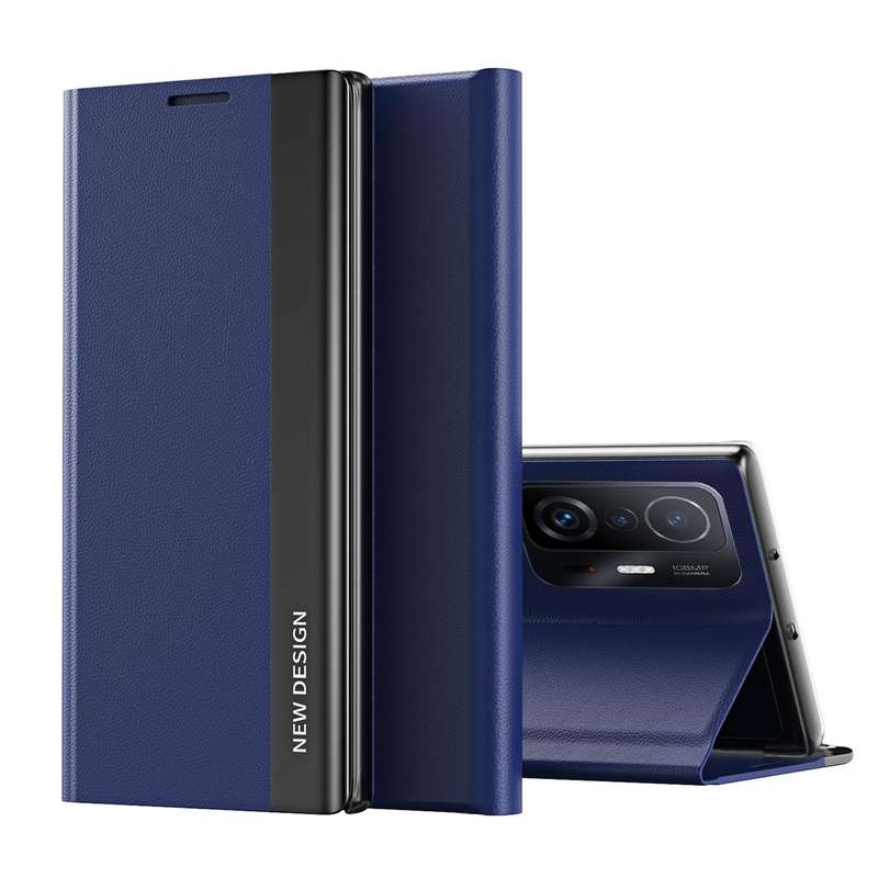 For Xiaomi Mi 11T / 11T Pro Side Electroplated Magnetic Ultra-Thin Horizontal Flip Leather Case w...