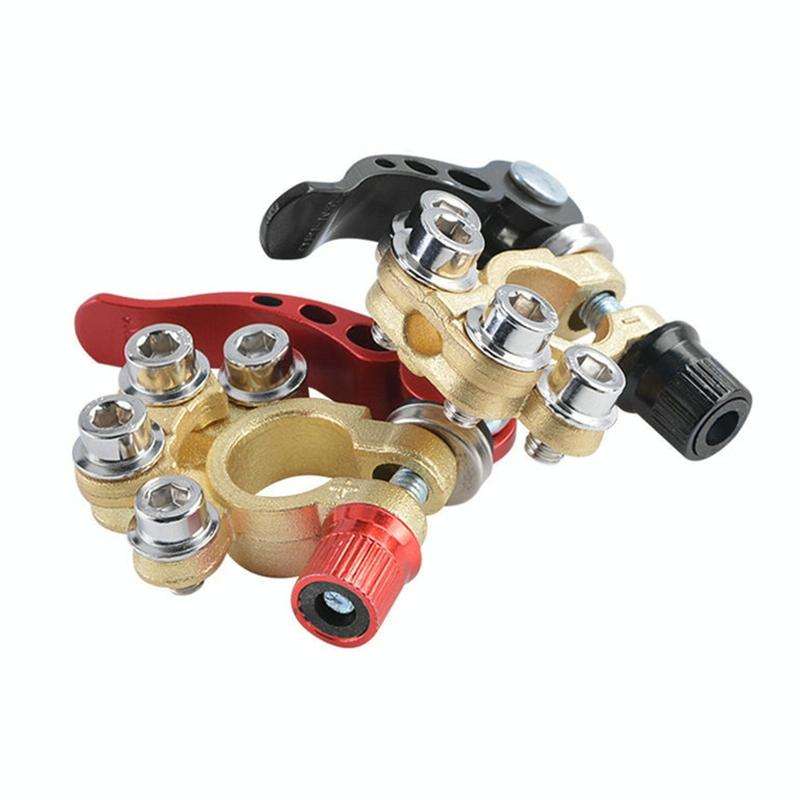 1 Pair Car Battery Terminals Quick Disconnect Cables Connectors, with L Wrench + 40A Terminal + I...