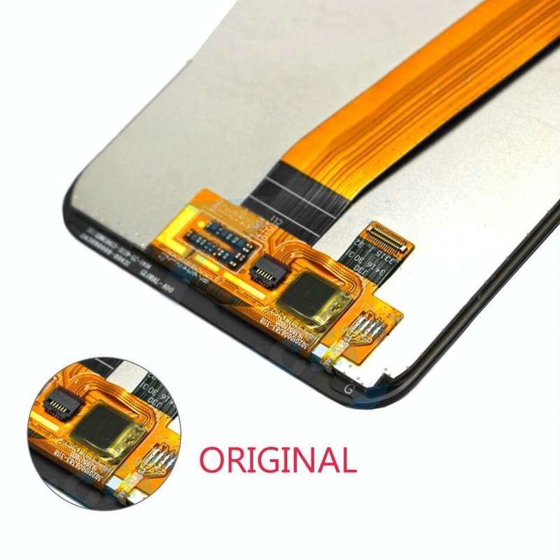 Original PLS TFT LCD Screen (Flex Cable Wide) for Samsung Galaxy A01 (Black)