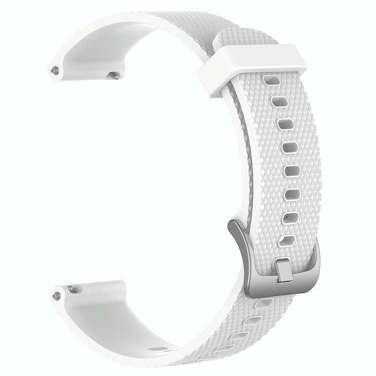 For Garmin Vivomove 3S 18mm Diamond Textured Silicone Watch Band(White)
